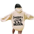thumbnail image 1 of WEAIXIMIUNG Sweat à Capuche Rouge pour Femmes, Imprimé Lettre de Football (Style 4), 1 of 5