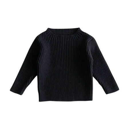

amasding Toddler Baby Girl Boys Sweater Round Neck Long Sleeve Candy Color Knitted Pullover Tops Autumn Winter Sweatshirt