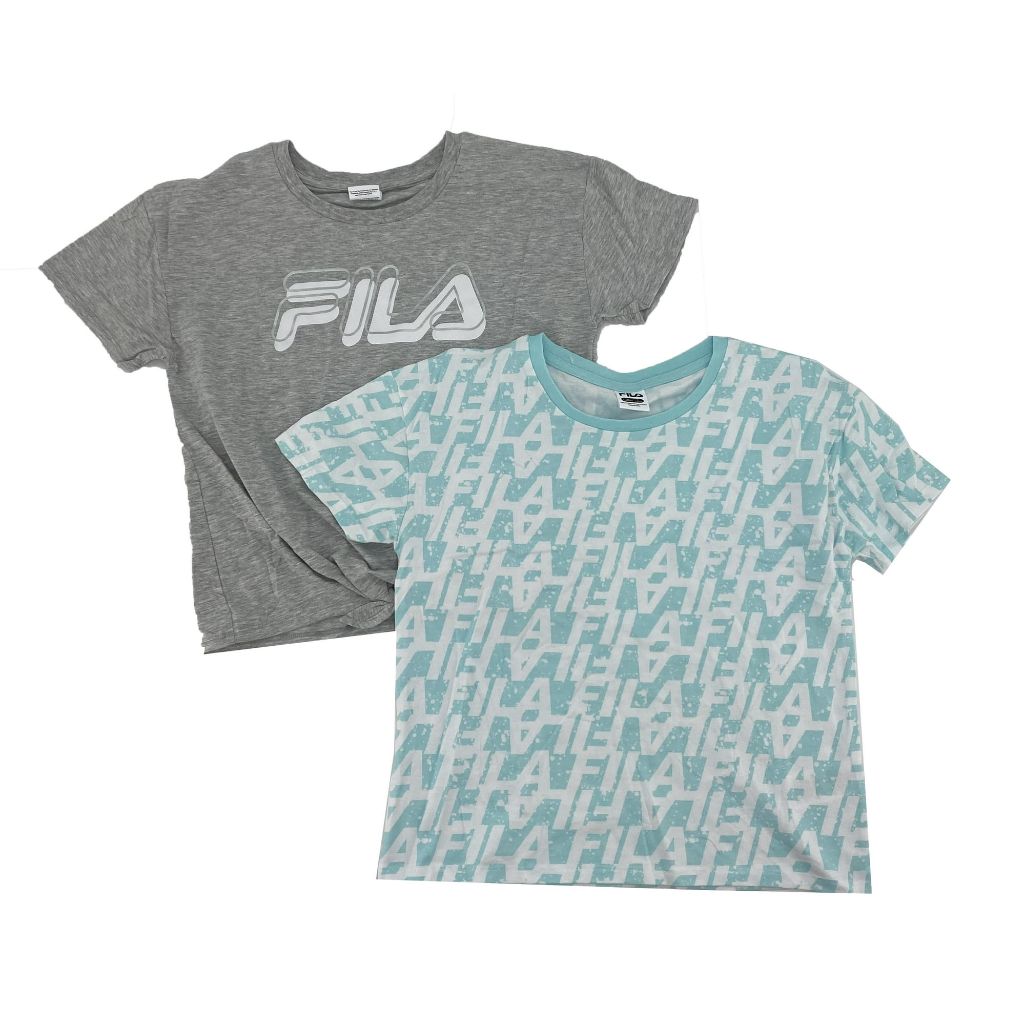 Fila Girls Sports Tops 2 Packs in Size XLarge 14 16 1 Grey Top and 1 Blue Top Walmart