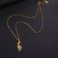 thumbnail image 4 of EUEAVAN Gold Raccoon Pendant Necklace Stainless Steel Jewelry, 4 of 6