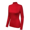 thumbnail image 3 of MixMatchy Women's Mock Neck Long Sleeve Turtleneck Slim Fit Sweater Top, 3 of 4