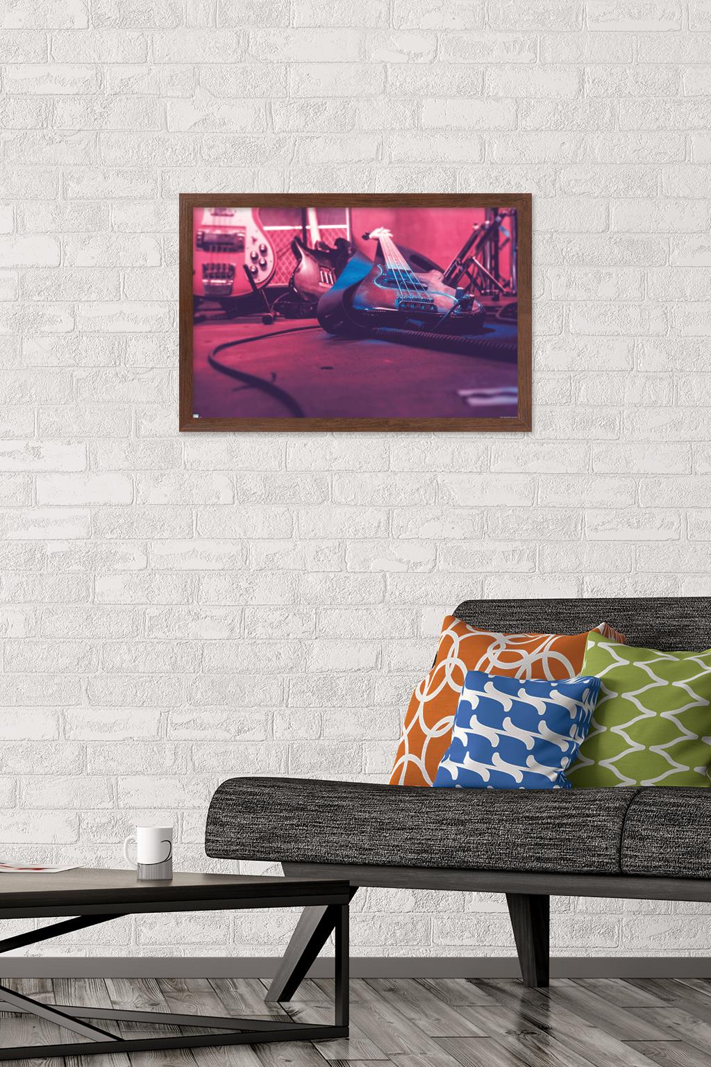 Guitar Close-Up Wall Poster, 14.725" x 22.375" Framed