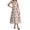 Floral, variant on Women's Floral Print Spaghetti Strap Midi Dress Ruched Pocketed Zipper 95% polyester 5% elastane for Spring Summer