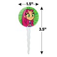 thumbnail image 6 of Teen Titans Go! Starfire Cupcake Picks Toppers Decoration Set of 6, 6 of 7