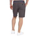 thumbnail image 2 of Aayomet Shorts Bouton Shorts Rayés Colorblock Poche Plage Pantalons Décontractés (Gris, S), 2 of 5