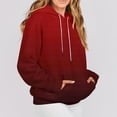 thumbnail image 4 of cocolona Womens Hoodies Long Sleeve Drawstring Oversized Hooded Sweatshirts Fall Winter Fashion Casual Gradient Pullover Tops with Pocket, 4 of 5
