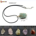 thumbnail image 4 of Spencer Natural Raw Amethyst Stone Pendant Necklace Wire Wrapped Healing Irregular Quartz Stone Pendant Crystal Gemstone Necklace Jewelry, 4 of 7