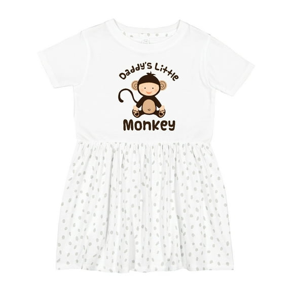 Inktastic Daddys Little Monkey Girls Toddler Dress