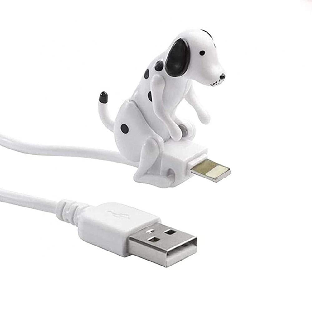 … Stray Dog Charging Cable,Rogue Dog Toy Smartphone USB Cable Charger Mini Humping Spot Dog Universal Phone Cables,for iPhone,Type-C Interfacevarious Models Phones Lightning,White 