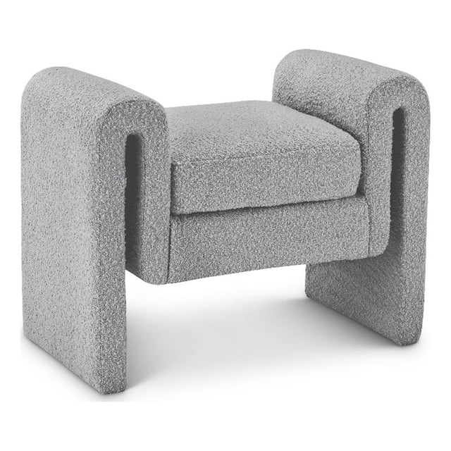 Meridian Furniture Stylus Grey Fabric Bench