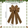 thumbnail image 3 of Coffee Brown Handmade Decorative Wreath Bow, Polyester Ice Silk Ribbon Bow for Front Door, Fall Wreath, Thanksgiving, Farmhouse Garland, Porch, Fireplace and Seasonal Home Decor, 3 of 6