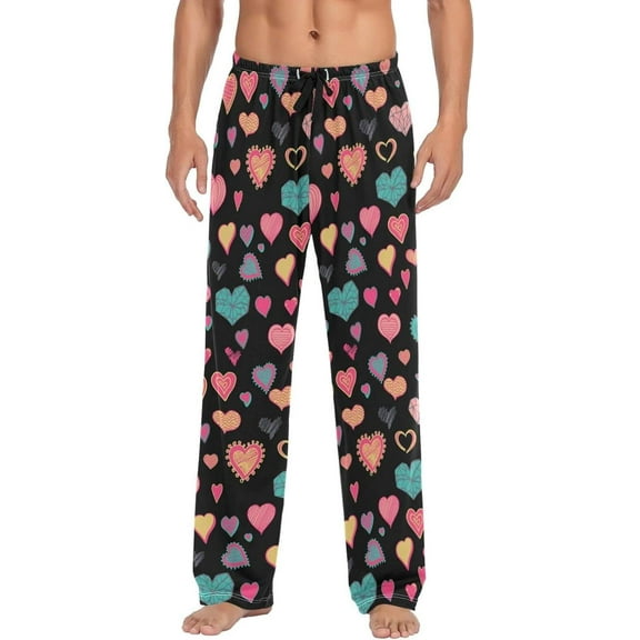 GZHJMY Valentine's Day Pajama Pants for Men, Lounge Pants Lightweight Men Pajama Bottoms with Drawstring Pockets, Christmas New Year Birthday Gifts, XX-Large