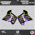 thumbnail image 3 of Kalair GFX Graphics Kit for Kawasaki KDX200 (1991-1994) Warrior Series, 3 of 5