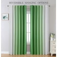 thumbnail image 2 of Blackout Curtains & Drapes for Bedroom Living Room Long Green and White Room Darkening Ombre Curtains Rod Pocket 53"W x 63"L (Pack of 2), 2 of 6