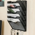 thumbnail image 4 of EasyPAG Wall Mount File Organizer with Key Hooks 5 Pocket Vertical Mesh Hanging Wall File Holder Magzine Paper Folders Rack for Office and Home,Black, 4 of 5