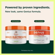العلامة التجارية Genius Genius Electrolytes - مسحوق إلكتروليت لأنماط الحياة النشطة - يدعم الترطيب والطاقة والقدرة على التحمل ونمو العضلات والتعافي - ليمون حامض - 30 وجبة