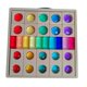 thumbnail image 2 of Juego de bloques de madera acrílica, cubos de construcción, juguete educativo de construcción, apilador de arcoíris, juguete apilable para niños de 3 3 bloques de las clases, 2 of 8