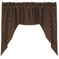 thumbnail image 2 of Home Collection by Raghu Lover's Knot Jacquard Black and Mustard Swag, 72 by 36", 2 of 4