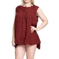 thumbnail image 2 of HAPPY BAY Women's Summer Relaxed Flowy House Wear Swing Dresses 2X Maroon_AC1139, 2 of 5