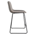 thumbnail image 4 of AmeriHome Set of Two 24-inch Classic Stone Faux Leather Finish Full Back Counter Height Chairs, 4 of 6