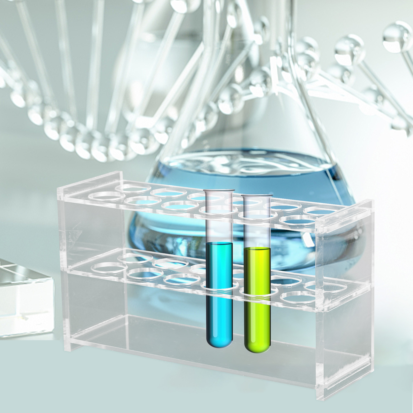 VALICLUD Test Tube Rack Plastic Peg Drying Holder Laboratory