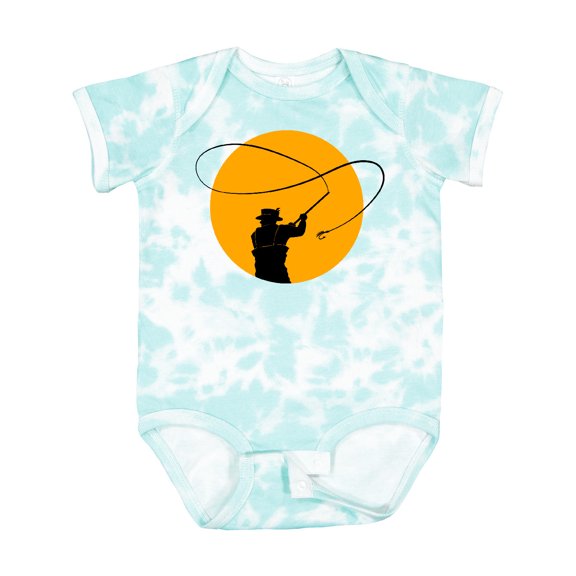 Inktastic Fly Fishing Sun Silhouette Boys or Girls Baby Bodysuit