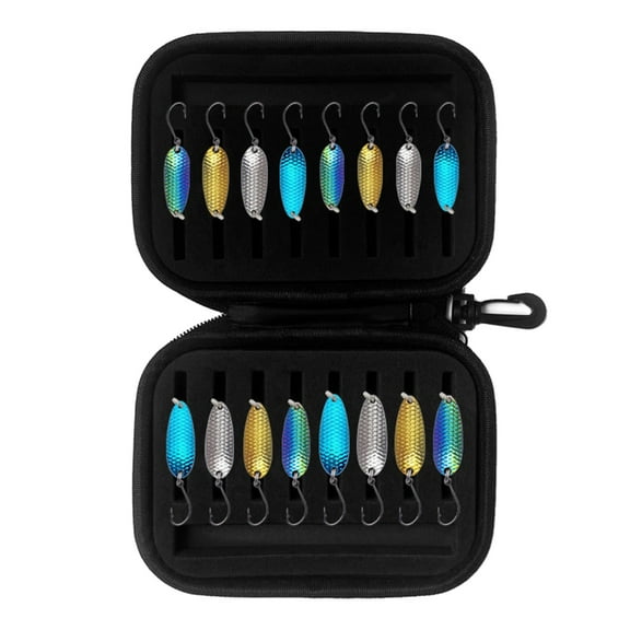Fishing Spinner Hard Baits Spoon Fishing Lure with Storage Bag Artificial Baits Spinner Blinkers Fishing Part