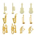 thumbnail image 1 of unbranded 48 Pcs Modèle d'Instrument de Musique Miniature Trompette pour Collectionneurs et Salle Musicale Décorative, 1 of 6