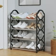 thumbnail image 3 of Uiz Merueh Shoe Rack Organizer Under $10 4 Tier Shoe Rack Shelf Shoe Shelf Storage Organizer for Hallway Closet, Free Standing Shoe Racks for Indoor Outdoor, 3 of 5