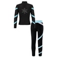 thumbnail image 6 of Sholeno Kids Ice Skating Outfit Girls Zip Jacket Coat with Figure Skating Leggings Yoga Dance Pants Light Blue 6, 6 of 7