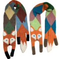 thumbnail image 2 of New Autumn Winter Children's Cartoon Fox Knitted Scarf Baby Boys Girls Warm Women Shawl Kids Female Knitted Animal Women Scarf, 2 of 5