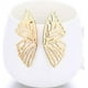 thumbnail image 4 of Pendientes colgantes con forma de mariposa grande y huecos a la moda, pendientes de tuerca con personalidad de alas de mariposa exageradas doradas para mujeres y niñas, dorado -, 4 of 5