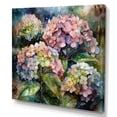 thumbnail image 2 of Designart "Purple Green Hydreangea I" Floral Hydrangea Canvas Print, 2 of 5