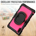 thumbnail image 4 of For Xiaomi Redmi Pad 2 11 inch 2025, 360 Rotating Shockproof Cover with Stand, Handle, Shoulder Strap, Rose Panel, 4 of 7