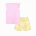 thumbnail image 6 of mgoYE Baby Girl Clothes 0-3 Months Toddler Girl Summer Short Outfit Sets Cotton Short Sleeve Graphic Tees Animal Print Tops Tees Shorts Clothing Sets Playwear Beach Outfits| 6-7 Years, 6 of 7
