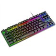 thumbnail image 2 of Clavier Rétroéclairé à LED Filaire 87 Touches PC Mécanique Éclairé Claviers Noirs Anti-Débordement Accessoires pour Ordinateur Portable Cadeaux pour Garçons Tablette Noir, 2 of 9