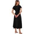 thumbnail image 2 of Summer Dresses for Women 2025 Midi Maxi Dress Elegant Classy Ruffle Sleeve Tie Back Scoop Neck, 2 of 8