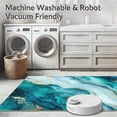 thumbnail image 5 of ODIKA 8'x10' Machine Washable Non-Slip Area Rug, Luxury Watercolor Marble with Oceanic Stone High Traffic Rug with Pad, Blue, 57402, 5 of 8
