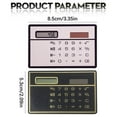 thumbnail image 2 of 8 Digits Thin Pocket Calculator, Portable Slim Credit Card Design, Solar Power Mini Calculator, Perfect For Home & Travel Desktop Math Tool, 1 Pcs, 3.35x2.09", 2 of 8