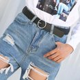 thumbnail image 6 of unbranded Women Casual Dress Belt Belt with Round Buckle For Dress and Jeans Accessories (Black), 6 of 8