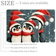 thumbnail image 2 of Small Washable Kitchen Rug, Cute Two Christmas Penguins Indoor Door Mats for Entryway, Non Slip Area Rug Floor Carpet for Entrance Bathroom Bedroom, 2 of 7