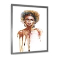thumbnail image 2 of Designart 'Portrait of Afro American Woman XIII' Modern Framed Art Print, 2 of 4