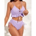 thumbnail image 3 of Top-kevin Women's Bikini Sets Two Piece Swimsuits Triangle Halter Top String Cheeky Thong Bottom Bathing Suit, 3 of 10