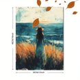 thumbnail image 3 of Qisvanset 12x16 Inch Coastal Psalm Canvas Wall Art, Watercolor Verse Art Trendy Apartment Home Decor, 3 of 8