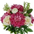 thumbnail image 2 of Mainstays 21'' Indoor Fuchsia Dahlia Bouquet, 2 of 5