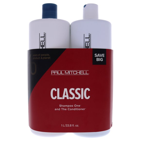 Paul Mitchell 33.8 oz Shampoo One, 33.8 oz The Conditioner Equipación clásica 2 Pc Kit Paul Mitchell Champú Uno de 33.8 oz, Acondicionador The Conditioner de 33.8 oz 2 Pc Kit
