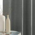 thumbnail image 3 of Vangao Linen Texture Curtains Grey Thermal Insulated Light Reducing Curtains for Bedroom Living Room Grommet Drapes 2 Panels 52" x 108", 3 of 7