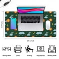 thumbnail image 5 of Long Mouse Pads for Desk,Green Sun Moon Cloud Planet Pattern Desk Mats on Top Of Desks, Desk Mouse Pad Extra Large with 3mm Non-Slip Base and Stitched Edge for Gaming,Office,Work,Home 31.5"x15.7", 5 of 6