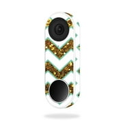 MightySkins NEHEL-Glitzy Chevron Skin for Nest Hello Video Doorbell - Glitzy Chevron