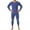 Blue, variant on Men Long Johns Thermal Underwear Set Fleece Lined Base Layer Top and Bottom for Cold Weather